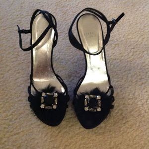 Stuart weitzman platform jewel feather sandal